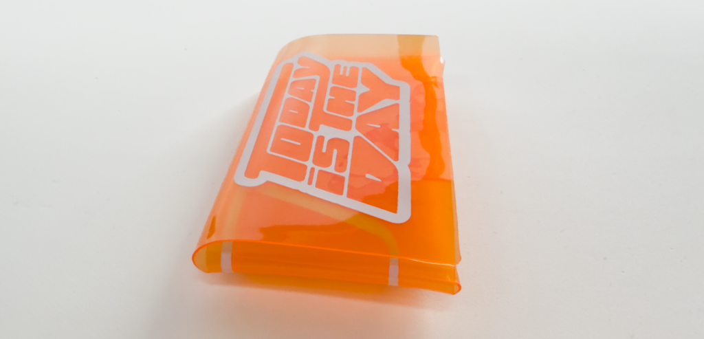 Clear wallet Vista perfil cerrada hacia arriba