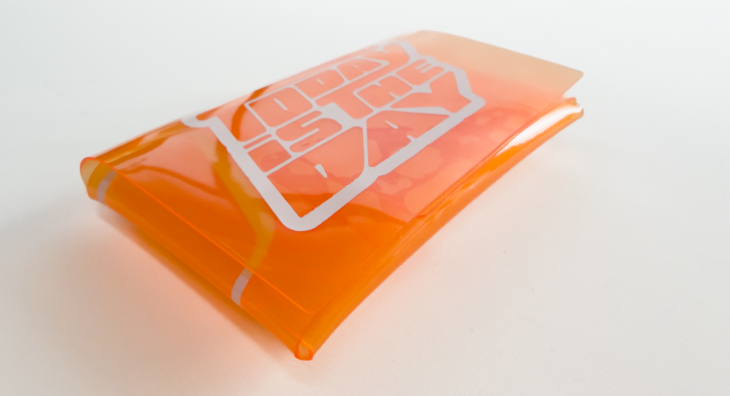 Clear wallet Vista lateral cerrada
