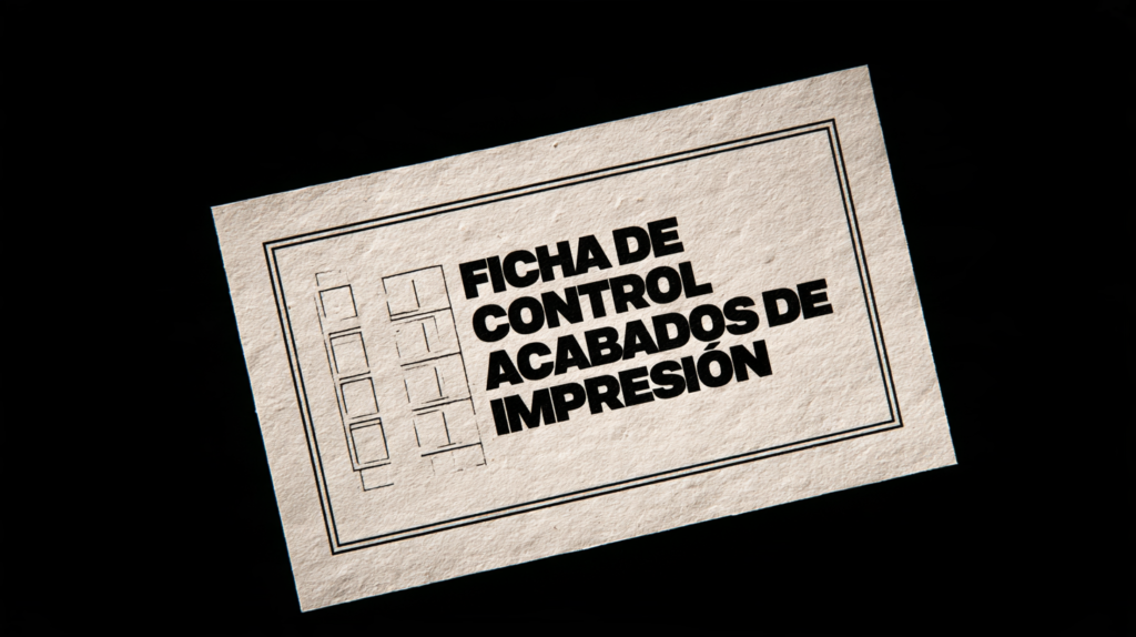 FICHA DE CONTROL DE ACABADOS DE IMPRESIÓN