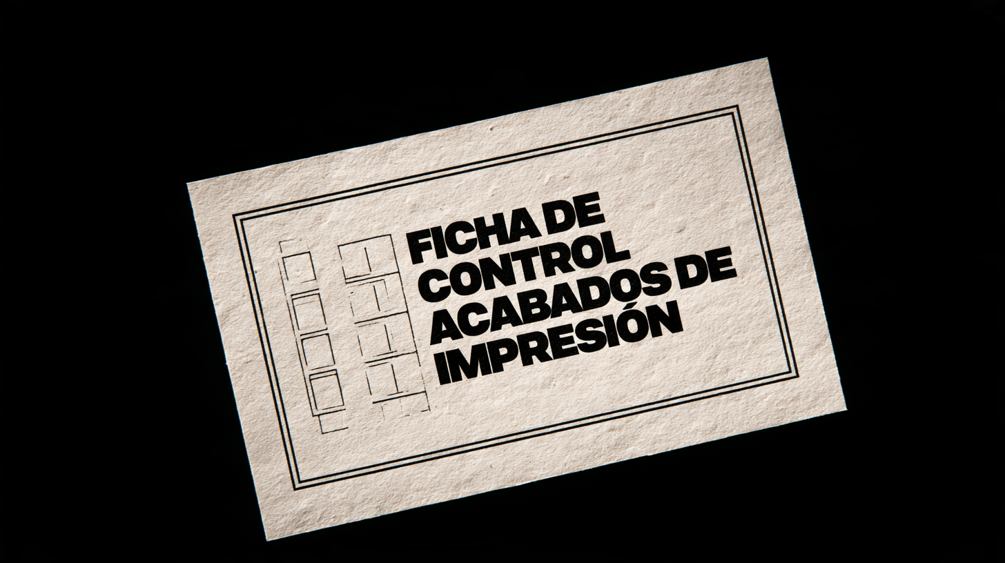 FICHA DE CONTROL DE ACABADOS DE IMPRESIÓN